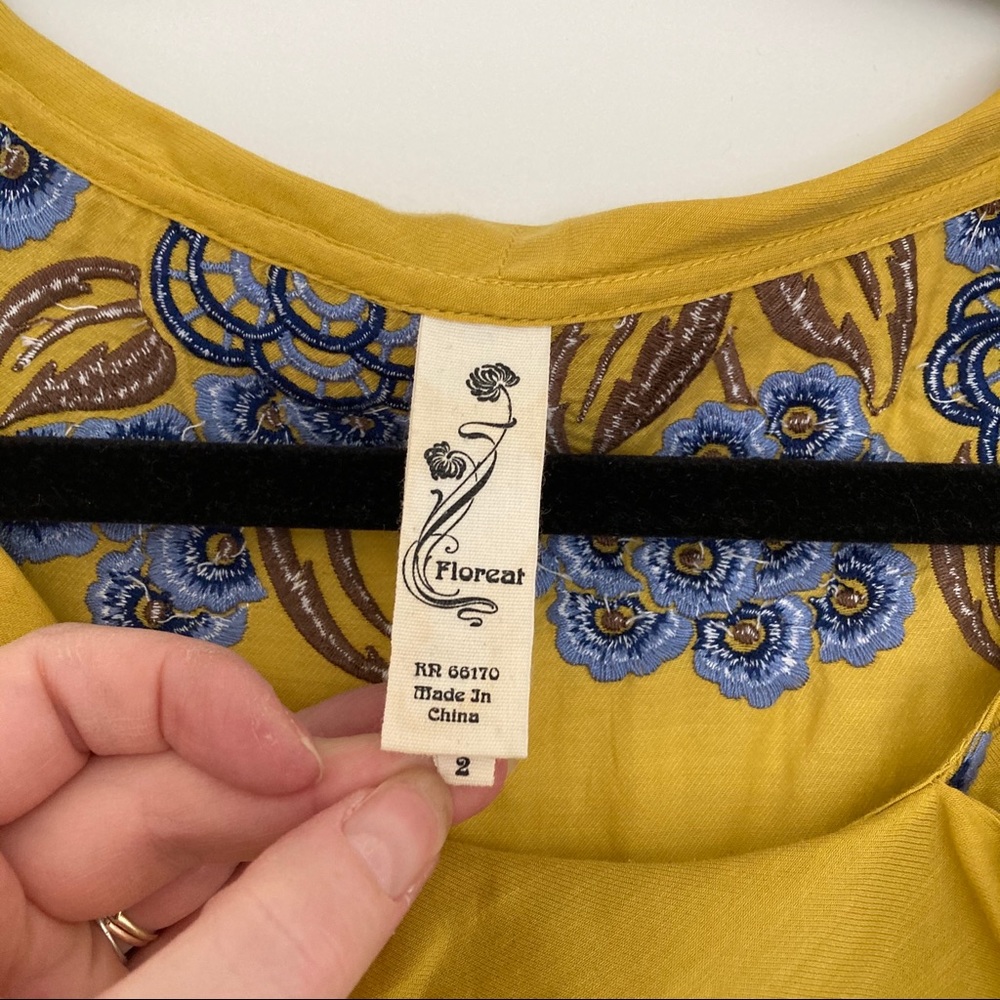 Anthropologie Floreat Embroidered Top - Picture 7 of 13